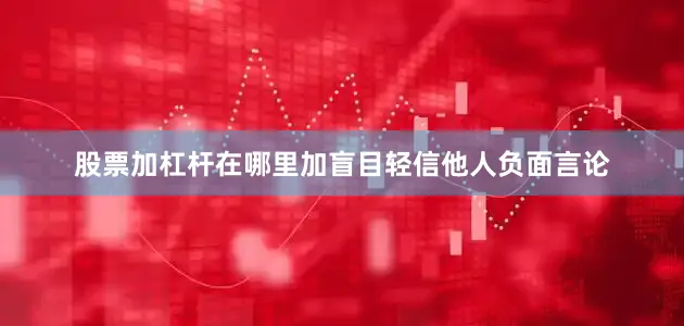 股票加杠杆在哪里加盲目轻信他人负面言论